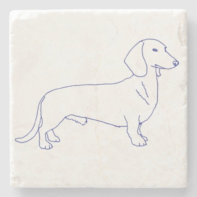 Porta-copo De Pedra Hunderasse Dackel (Frente)