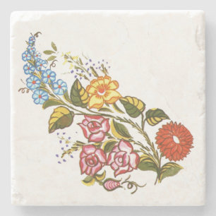 Porta-copo De Pedra Húngaro Floral-kocsai