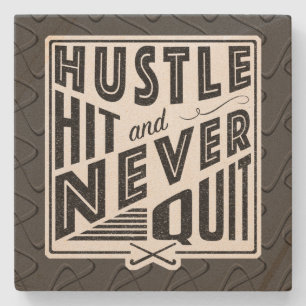 Porta-copo De Pedra Hustle de Hóquei em Campo, Hit & Nunca Sair da Por