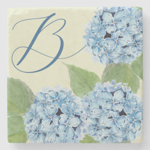 Porta-copo De Pedra Hydrangea de Cor da Água Azul