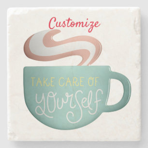 Porta-copo De Pedra Hygge Drink Self-Care Thunder_Cove
