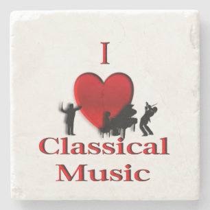 Porta-copo De Pedra I Heart Classical Music