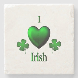 Porta-copo De Pedra I Heart Irish