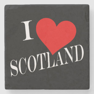 Porta-copo De Pedra I Heart Scotland with shore