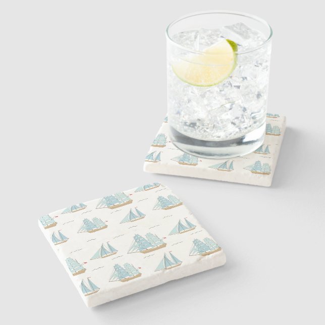 Porta-copo De Pedra Iates de Verão, em forma de carne, com velas (Lateral)