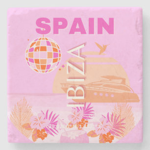 Porta-copo De Pedra Ibiza, Espanha, Arte Viagem, Arte Pré-Facada, Rosa