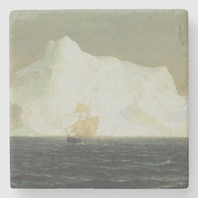 Porta-copo De Pedra Iceberg (por Frederic Edwin Church) (Frente)