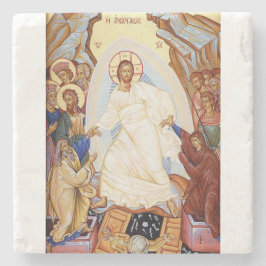 Porta-copo De Pedra Ícone Ortodoxo da Ressurreição da Anastase