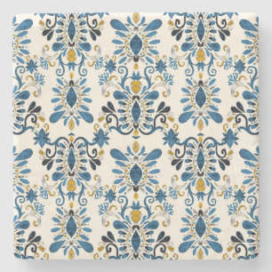 Porta-copo De Pedra Ikat tie-dye, tribal watercolor