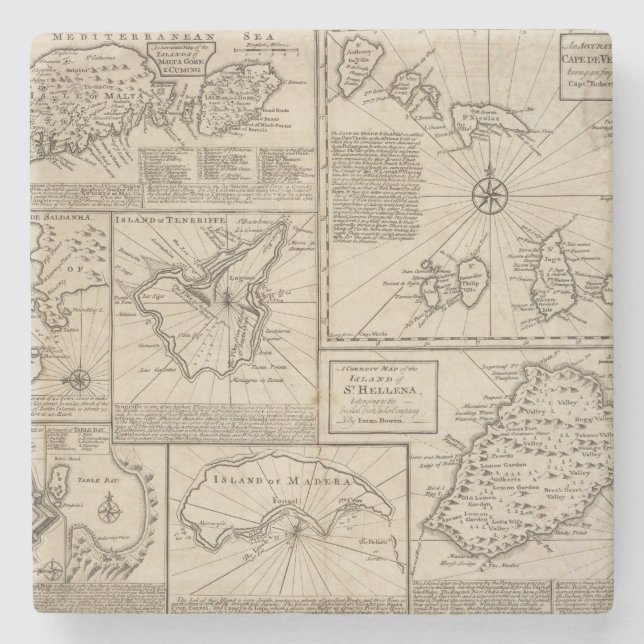 Porta-copo De Pedra Ilhas africanas (Frente)