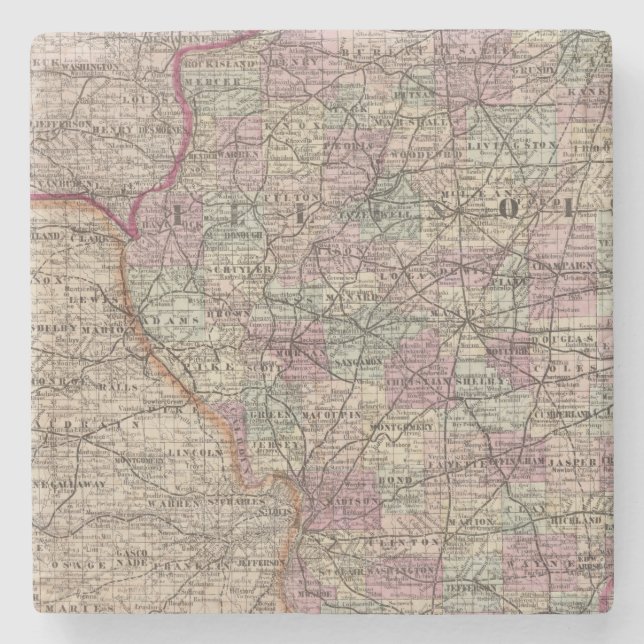 Porta-copo De Pedra Illinois 10 (Frente)