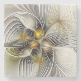 Porta-copo De Pedra Ilusão Óptica Abstrata Fractal 3D Com Profundidade