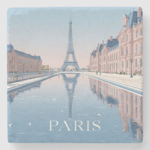 Porta-copo De Pedra ilustração da torre eiffel em paris