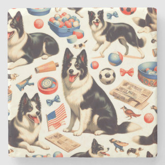 Porta-copo De Pedra Ilustração de Coleta de Borda de Cuta Vintage