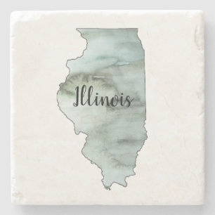 Porta-copo De Pedra Ilustração do Estado de Illinois