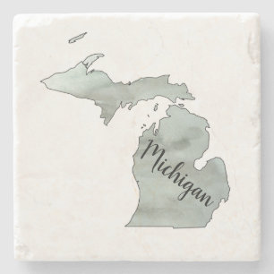 Porta-copo De Pedra Ilustração do Estado de Michigan