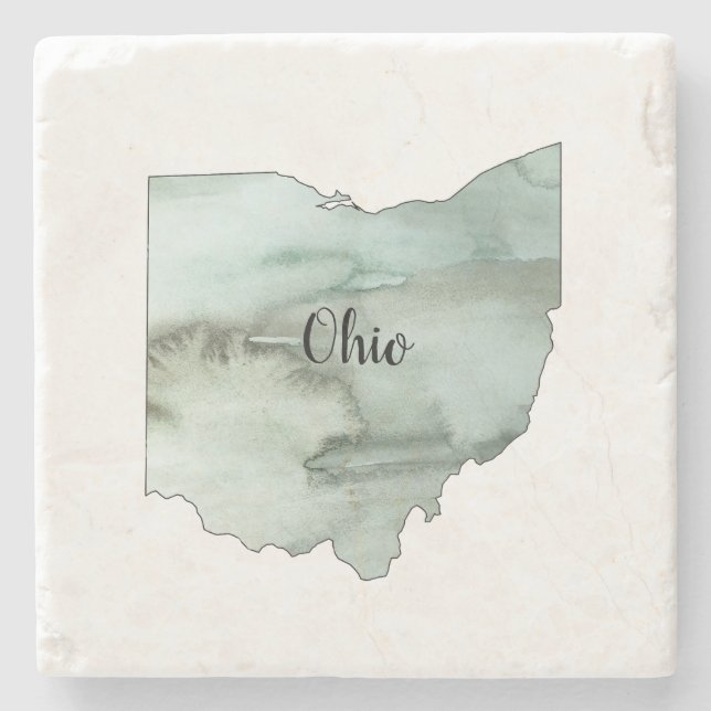 Porta-copo De Pedra Ilustração do Estado de Ohio (Frente)