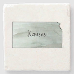 Porta-copo De Pedra Ilustração do Estado do Kansas