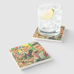 Porta-copo De Pedra Ilustração História em quadrinhos de Bebidas do Ba