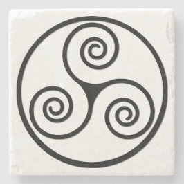 Porta-copo De Pedra Imagem antiga de um Triskelion