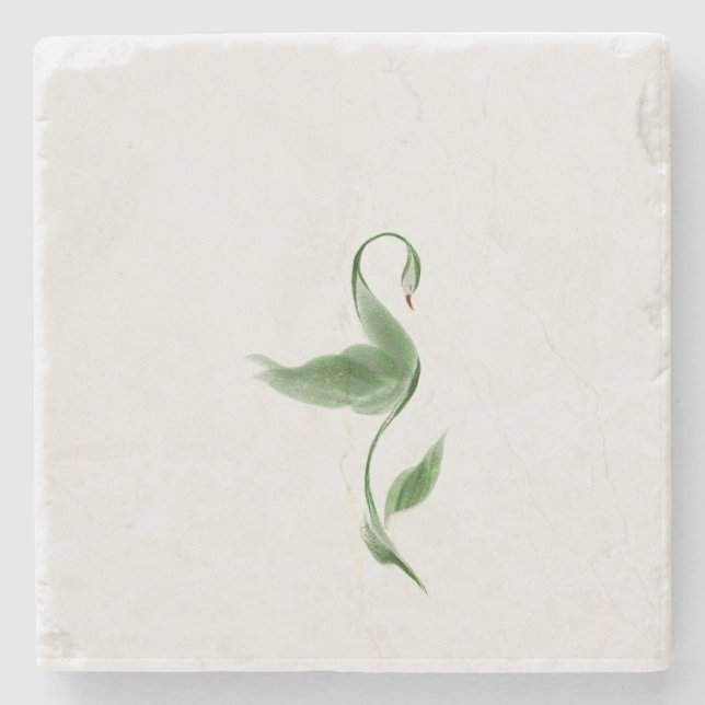 Porta-copo De Pedra Imagem de cor verde (Frente)