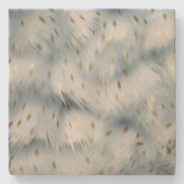 Porta-copo De Pedra Impressão animal Dourada azul