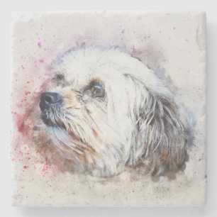 Porta-copo De Pedra Impressão de cães pintados