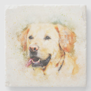 Porta-copo De Pedra Impressão de cães pintados