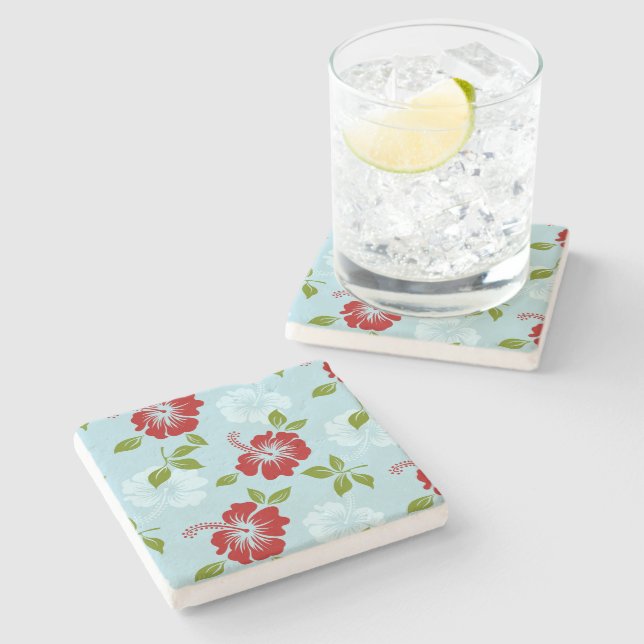 Porta-copo De Pedra Impressão havaiano (Lateral)