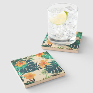 Porta-copo De Pedra Impressão havaiano