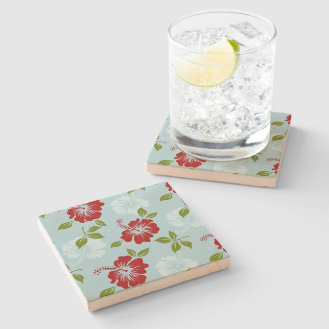 Porta-copo De Pedra Impressão havaiano (Lateral)