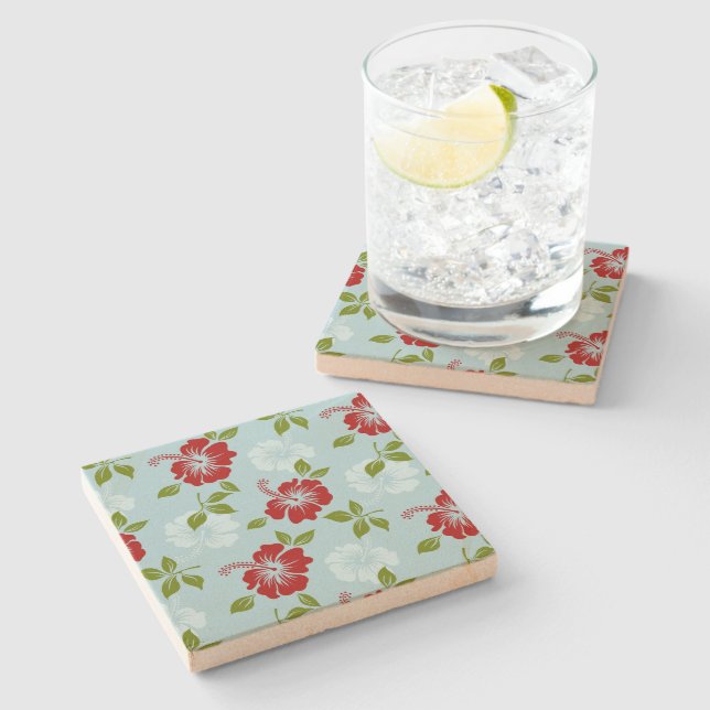 Porta-copo De Pedra Impressão havaiano (Lateral)