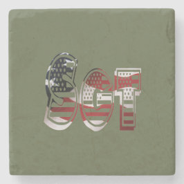 Porta-copo De Pedra Incrível Único Militar Patriótico