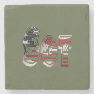 Porta-copo De Pedra Incrível Único Militar Patriótico