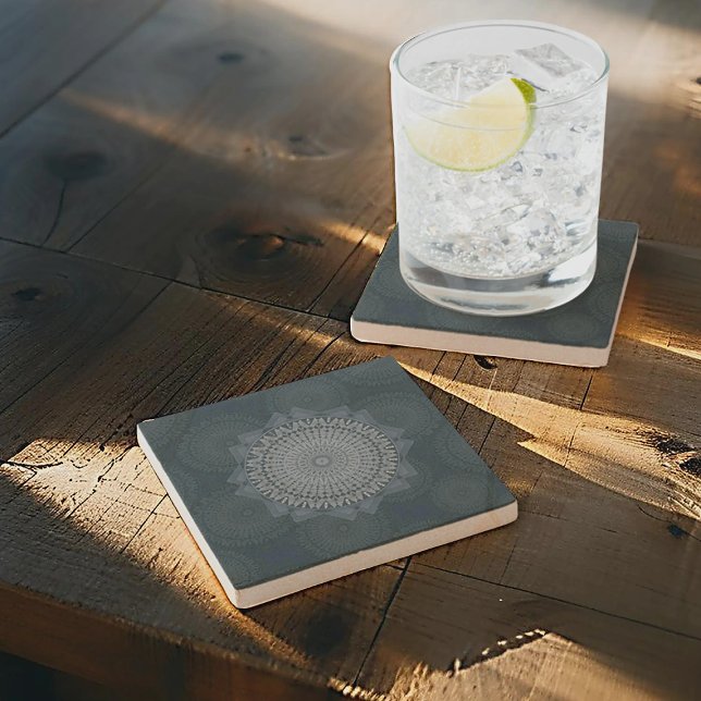 Porta-copo De Pedra Início do círculo azul de massa (Criador carregado)