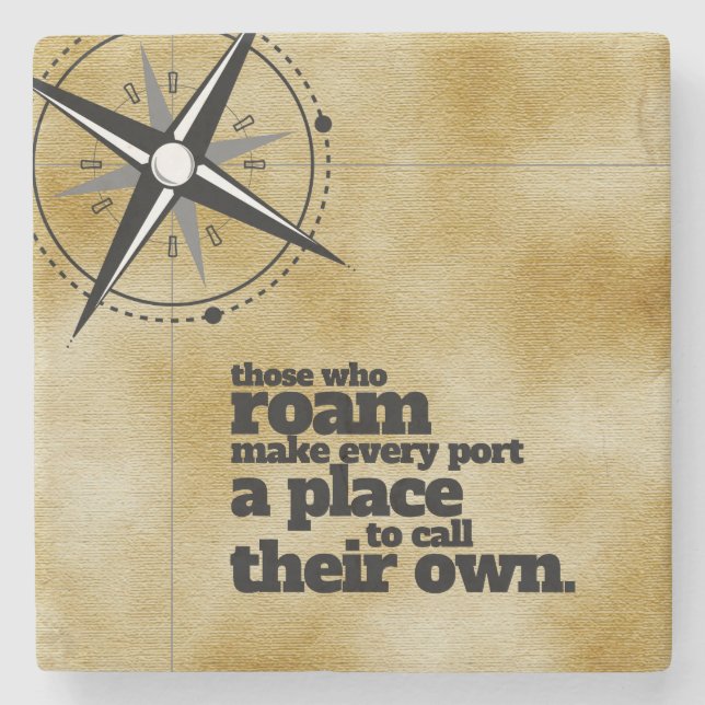 Porta-copo De Pedra Inspiração - Aqueles Que Rodam... (Frente)