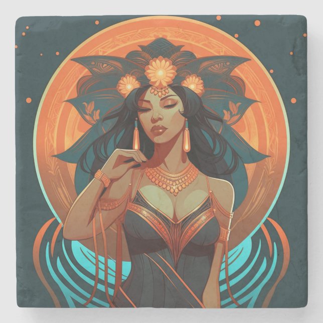 PORTA-COPO DE PEDRA INSPIRAÇÃO NATIVA #2 (Frente)