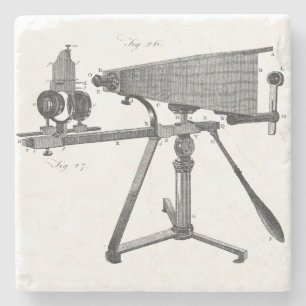 Porta-copo De Pedra INSTRUMENTO Científico Antiquado do Microscópio do