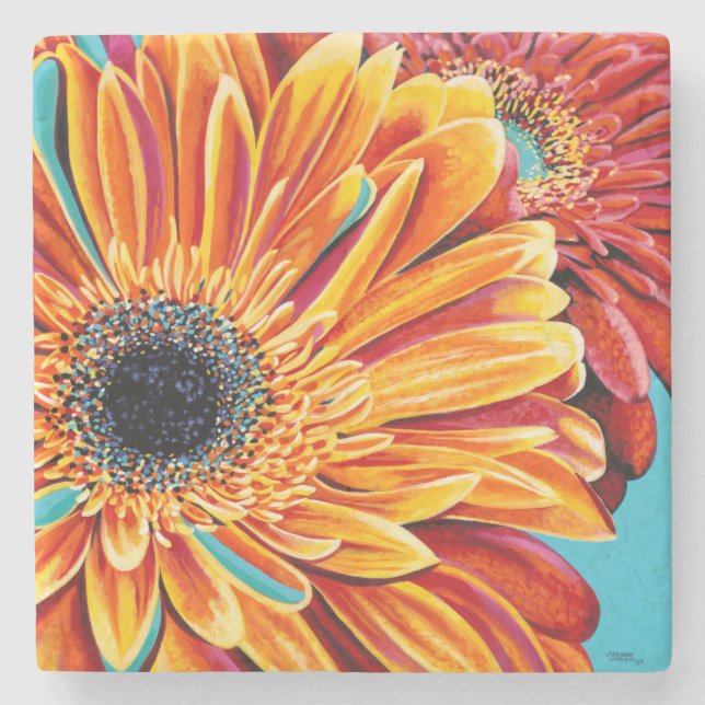 Porta-copo De Pedra Intermitências de cores II (Frente)