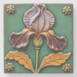 Porta-copo De Pedra Íris púrpura e laranja