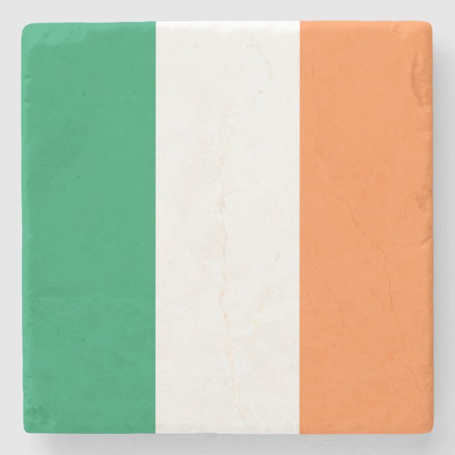 Porta-copo De Pedra Irish Flag (República da Irlanda) (ROI) (Eire) (Frente)