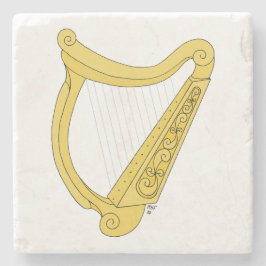 Porta-copo De Pedra Irish Harp
