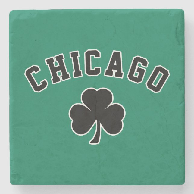 Porta-copo De Pedra Irlandeses de Chicago (Frente)