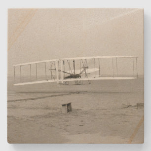 Porta-copo De Pedra Irmãos Wright Flyer Primeiro Vôo Avião Aviação