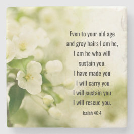 Porta-copo De Pedra Isaiah 46:4 Eu sou Ele que vai sustentar você