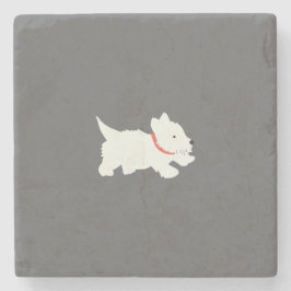 Porta-copo De Pedra Izzie o Westie
