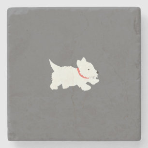 Porta-copo De Pedra Izzie o Westie