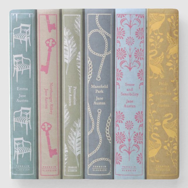 Porta-copo De Pedra Jane Austen Novels  (Frente)
