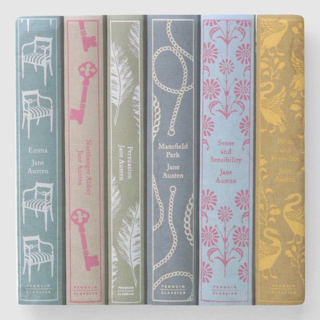 Porta-copo De Pedra Jane Austen Novels  (Frente)