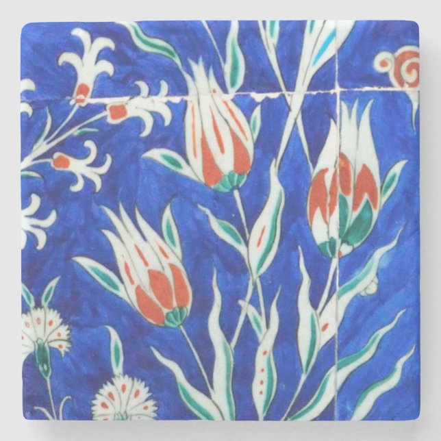 Porta-copo De Pedra Jardim bonito (tulipas) (Frente)